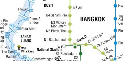 Mapa ng bangkok metro at skytrain