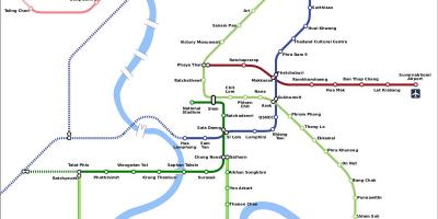 Bangkok rail link mapa