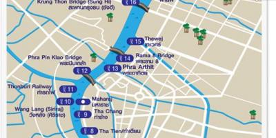 Mapa ng bangkok ilog express bangka