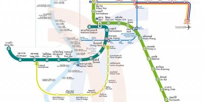 Bangkok city tren mapa