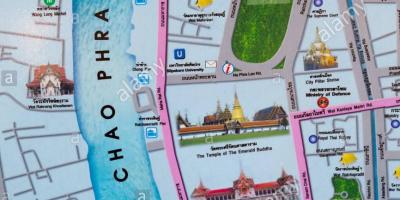 Bangkok mapa na may mga tourist spot
