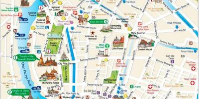 Bangkok lugar ng interes sa mapa
