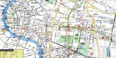 Bangkok turista mapa ingles