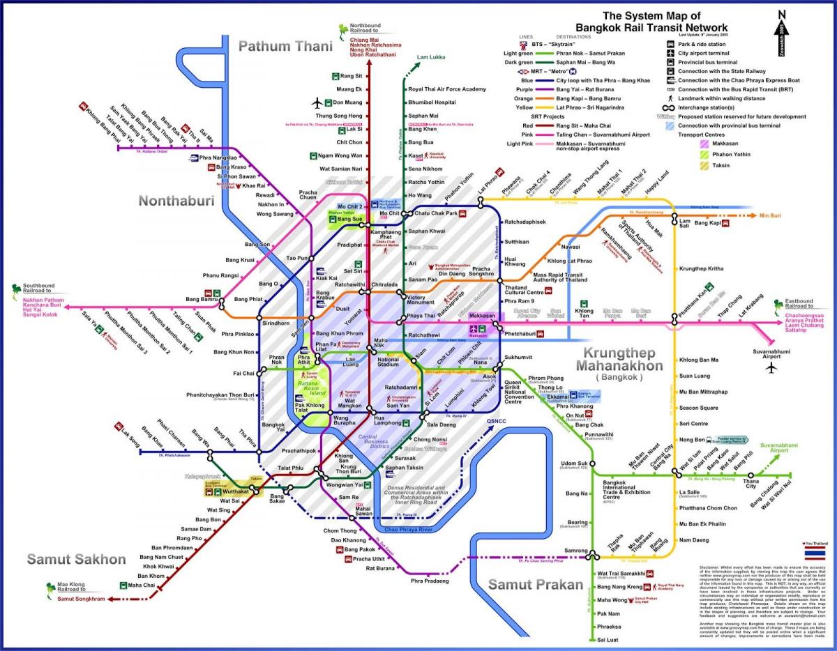 bangkok bus ruta ng mapa