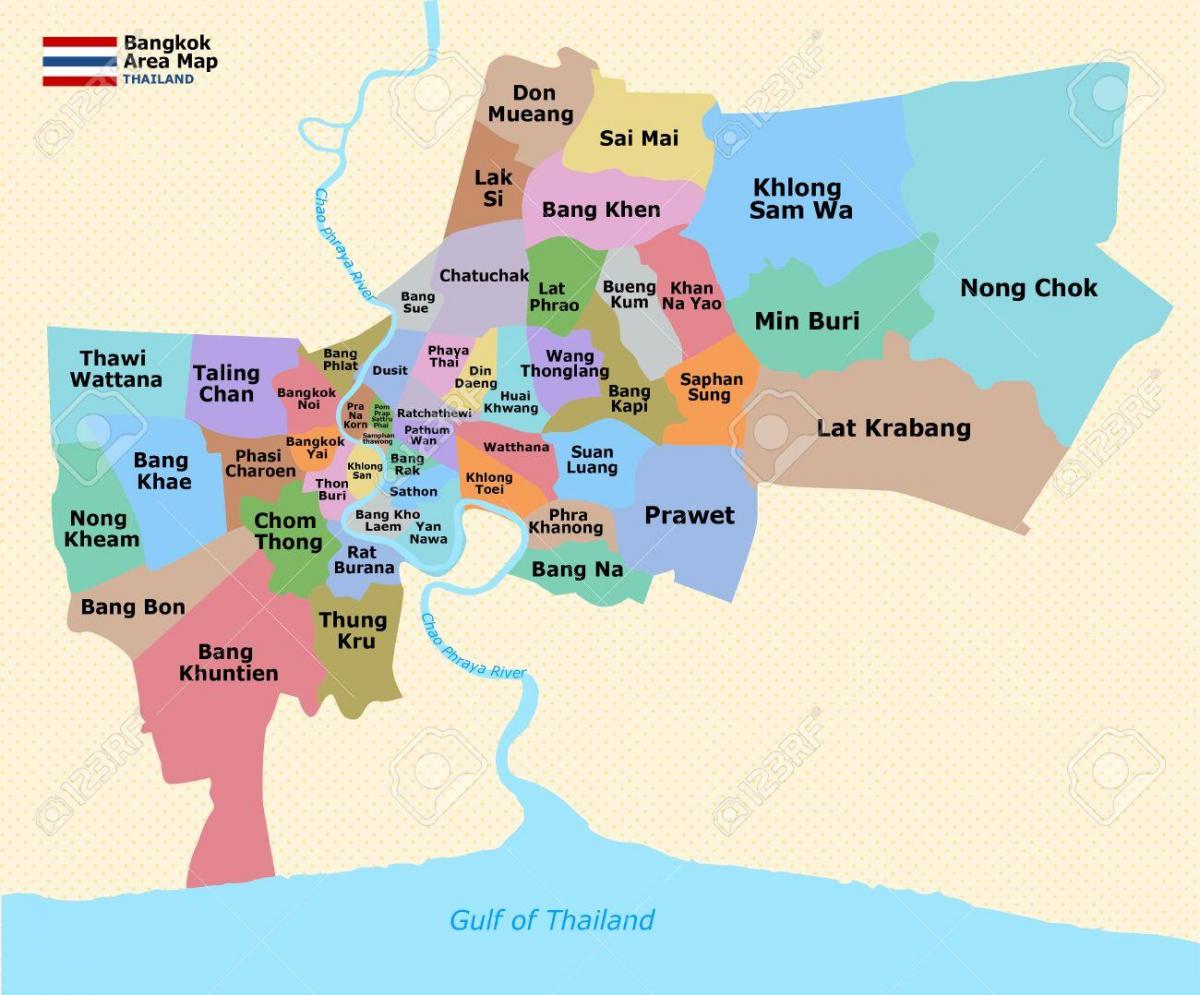 mapa ng bangkok distrito