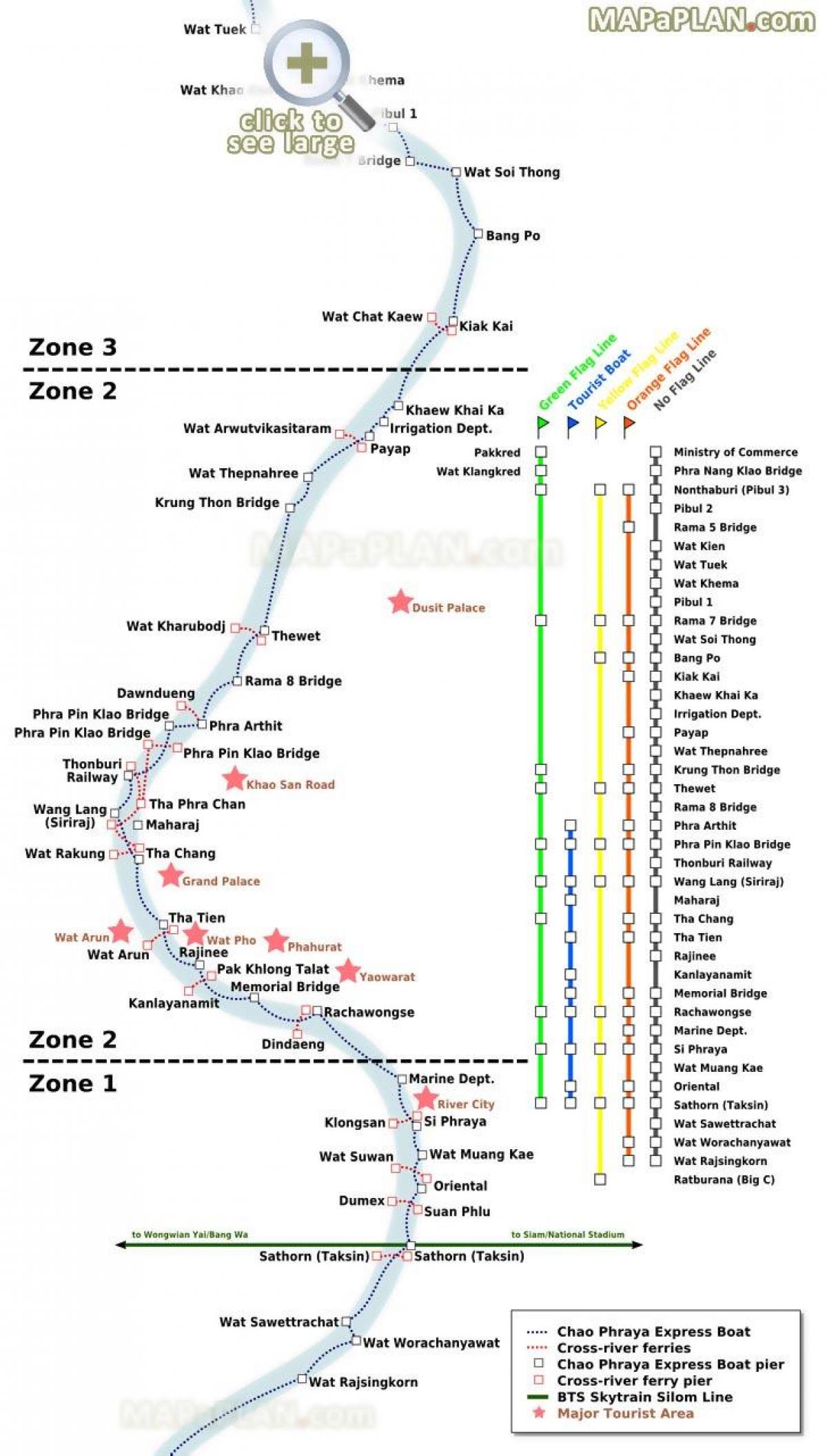 bangkok river ferry mapa