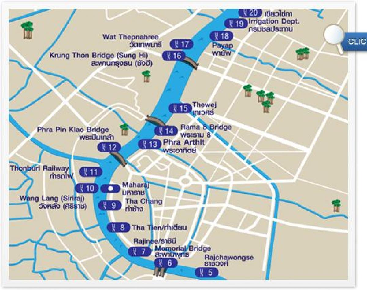 mapa ng bangkok ilog express bangka