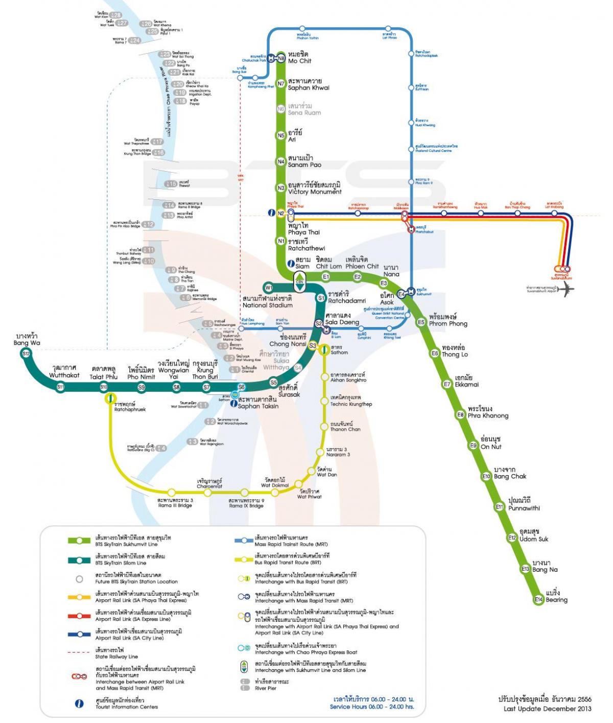 bangkok city tren mapa