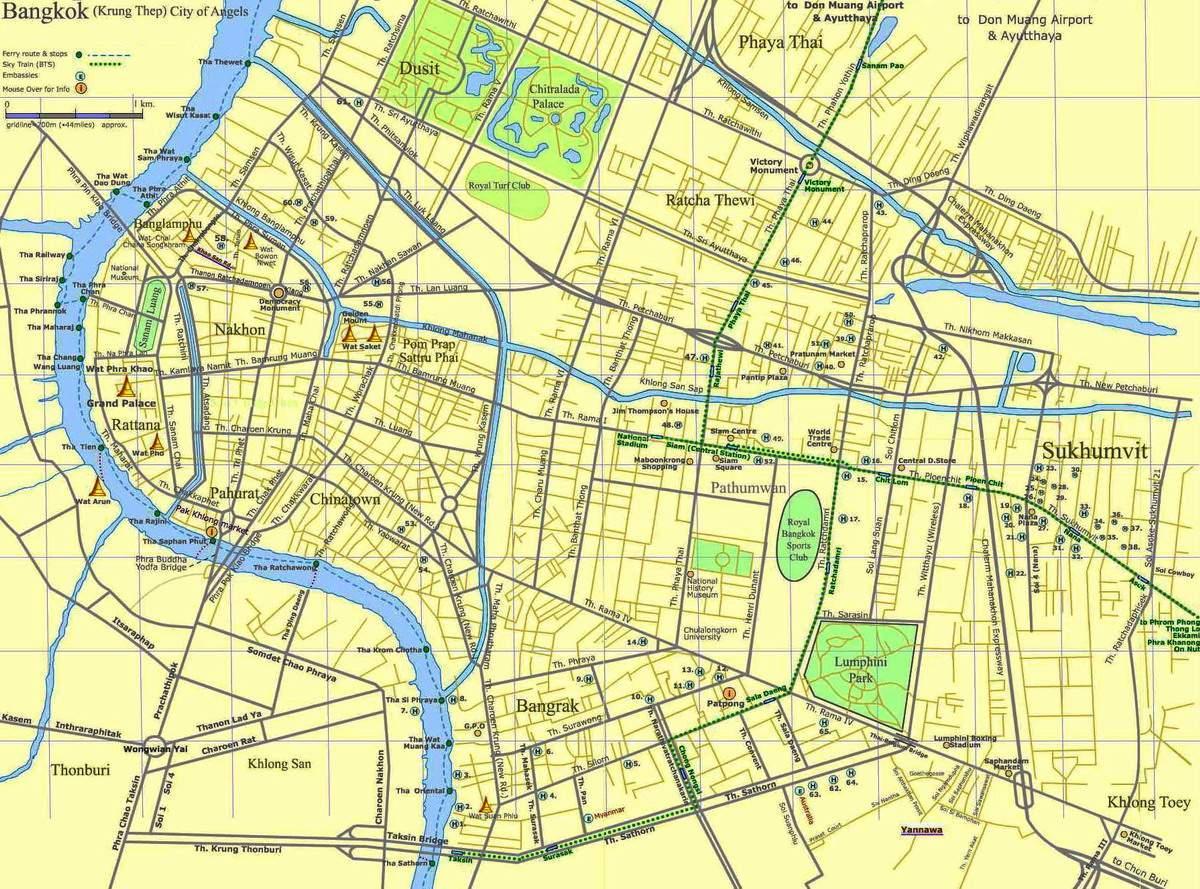 mapa ng kalsada sa bangkok