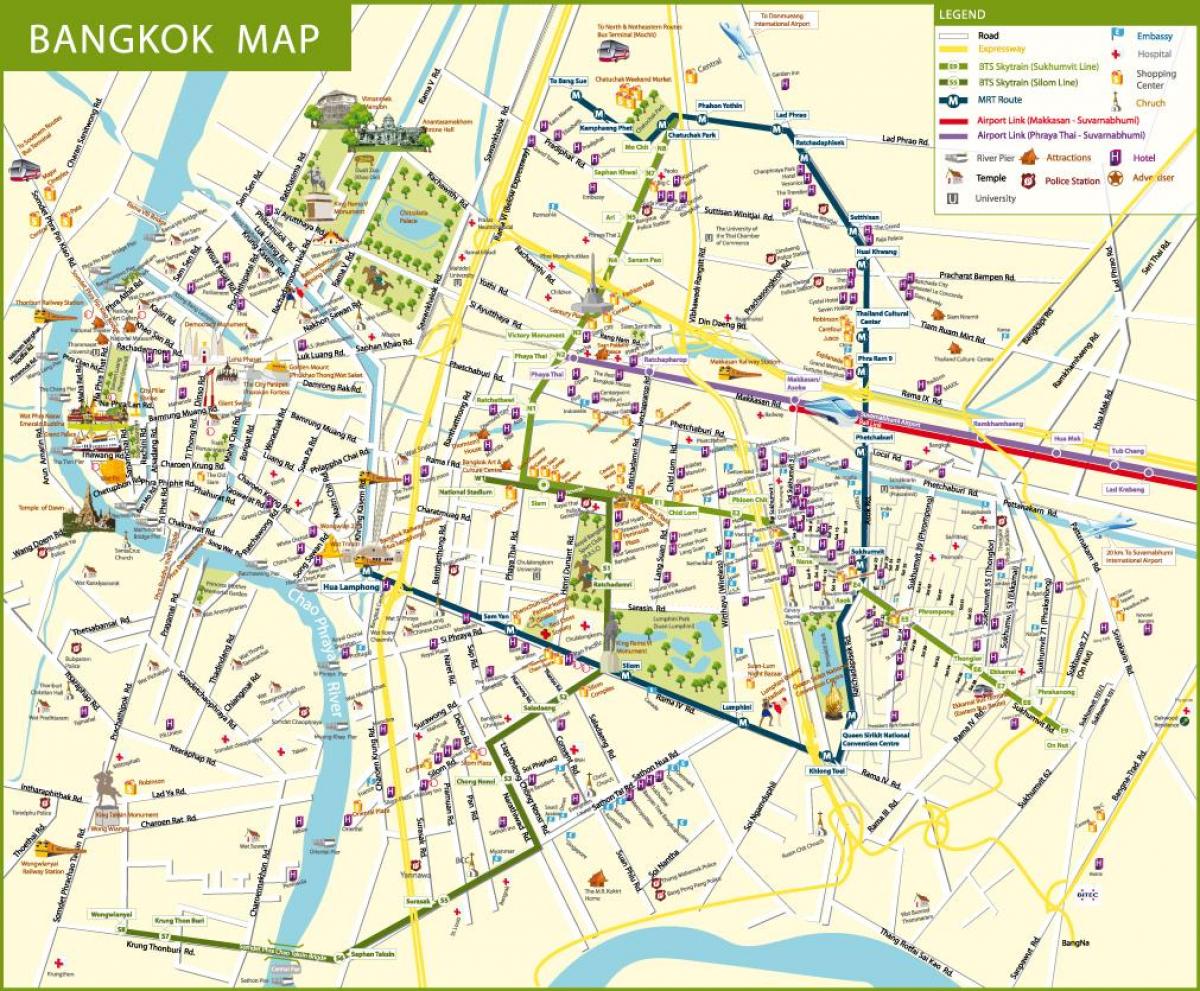 mapa ng kalye ng bangkok