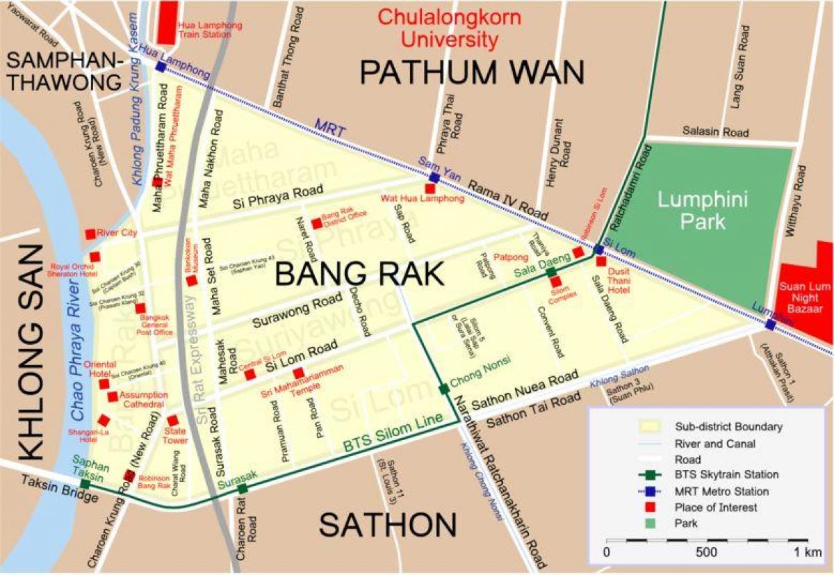 mapa ng red light district ng bangkok